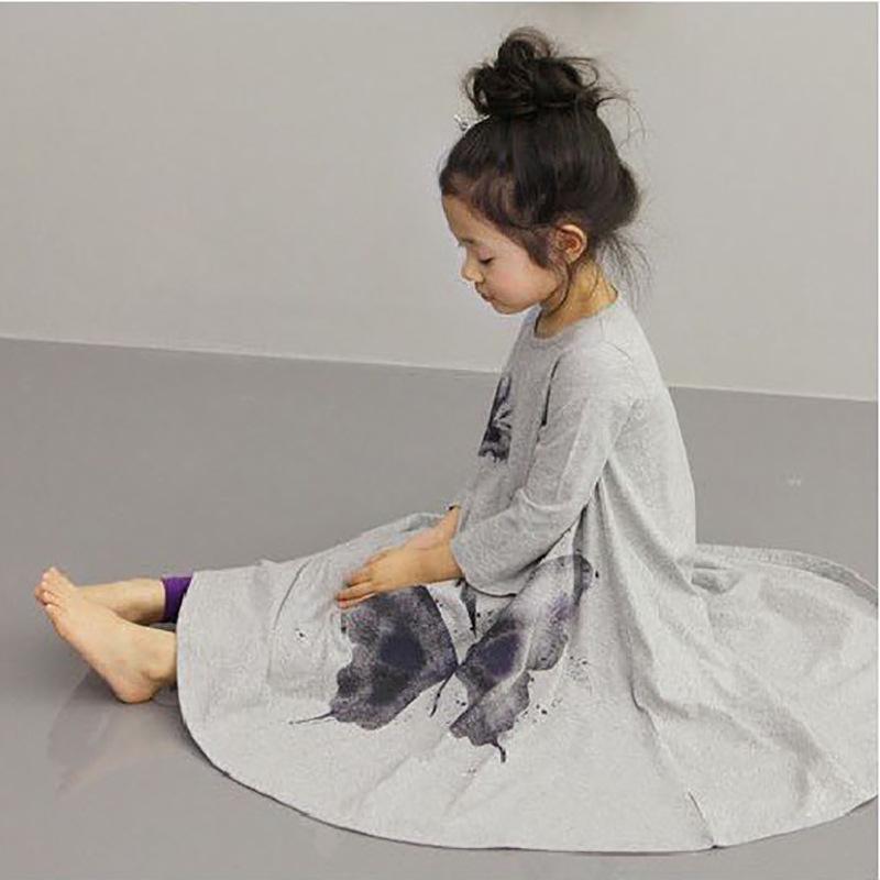 Mädchen-Schmetterlings-Malerei-Kleid für Kinder, Tanz-Party-Kleider, Kleidung im Alter von 3–10 Jahren