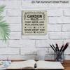 2D Flat 1pc, Vintage Metal Aluminum Sign, Outdoor Plaque and Wall Decoration, Garden Rules Sign, Courtyard Decoration, Living Room Decoration, Study