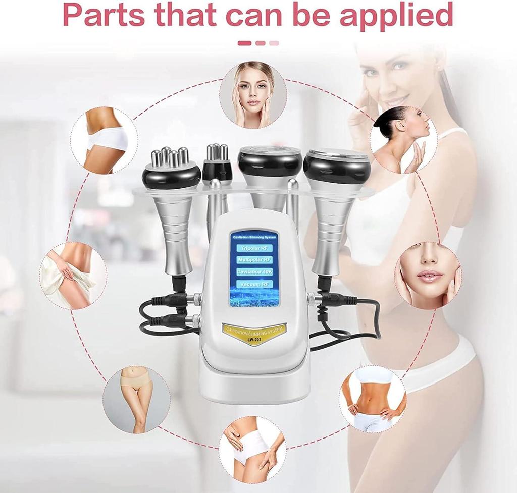 Electric 4 in 1 40K Vacuum Body Relaxation Machine Thermal RF Face Neck Massager Cosmetic Skincare Accessory Tool Supply Set Kit