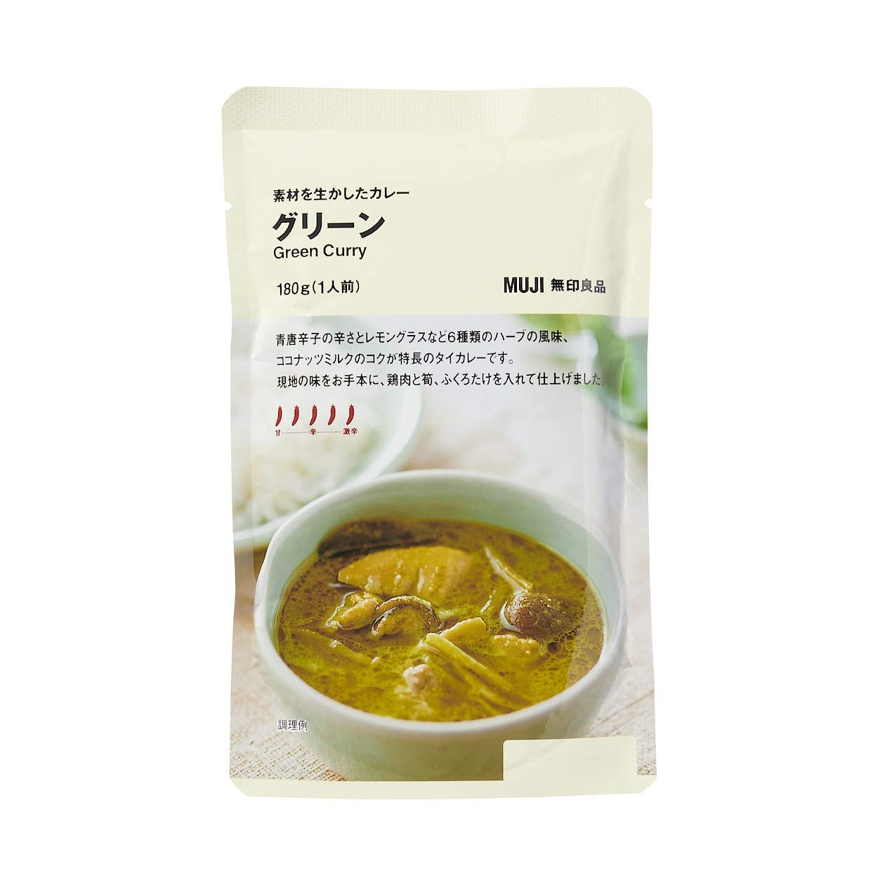 

MUJI Curry Green, приготовленный из лучших ингредиентов 180 г 82909210 (1 порция)