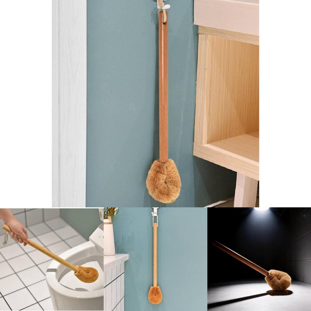 Toilet Brush With Long Handle And Coconut Fiber For Bathroom Cleaning