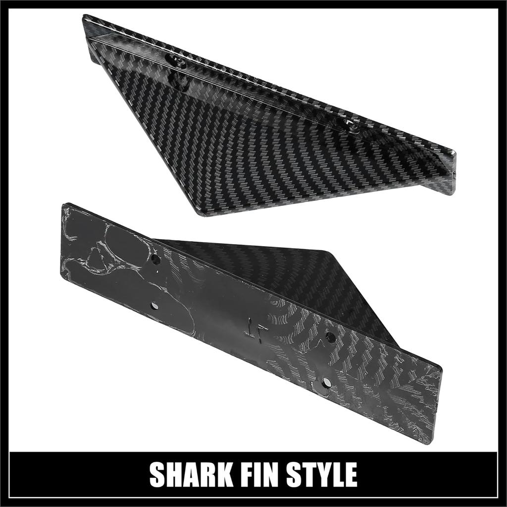 4pcs Black Straight Car Rear Lower Bumper Splitter Lip Wing Diffuser Shark Fin Spoiler Universal with Screw for Car SUV Durable Material