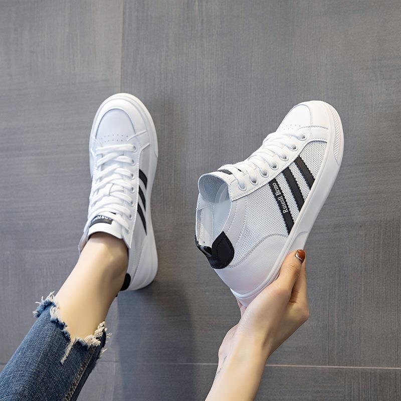High-top little white shoes women's genuine leather 2 summer new women's shoes cowhide casual sports shoes summer trendy shoes women's versatile