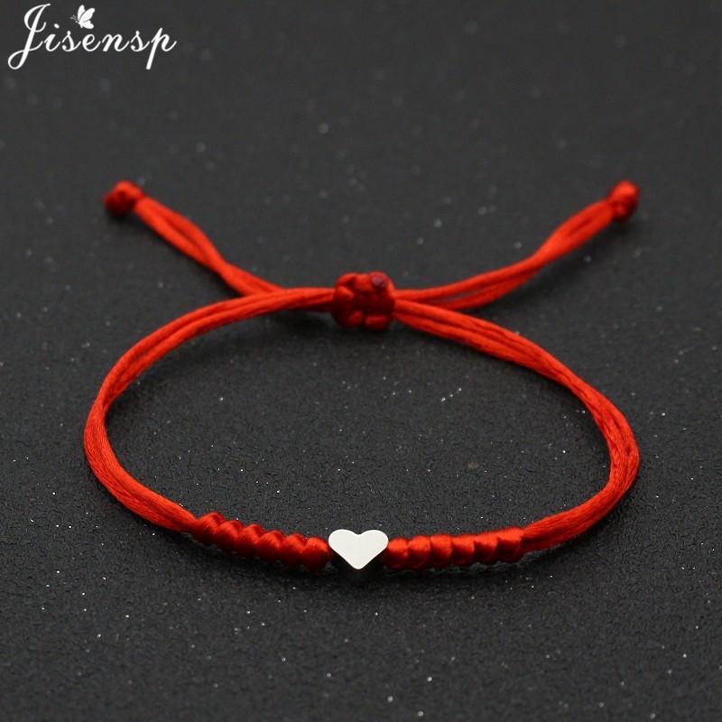 Multicolor Rope Lucky Heart Bracelets Women Men Charm Woven Handmade Bangles Braided Adjustable Buddhism Jewelry Pulseras