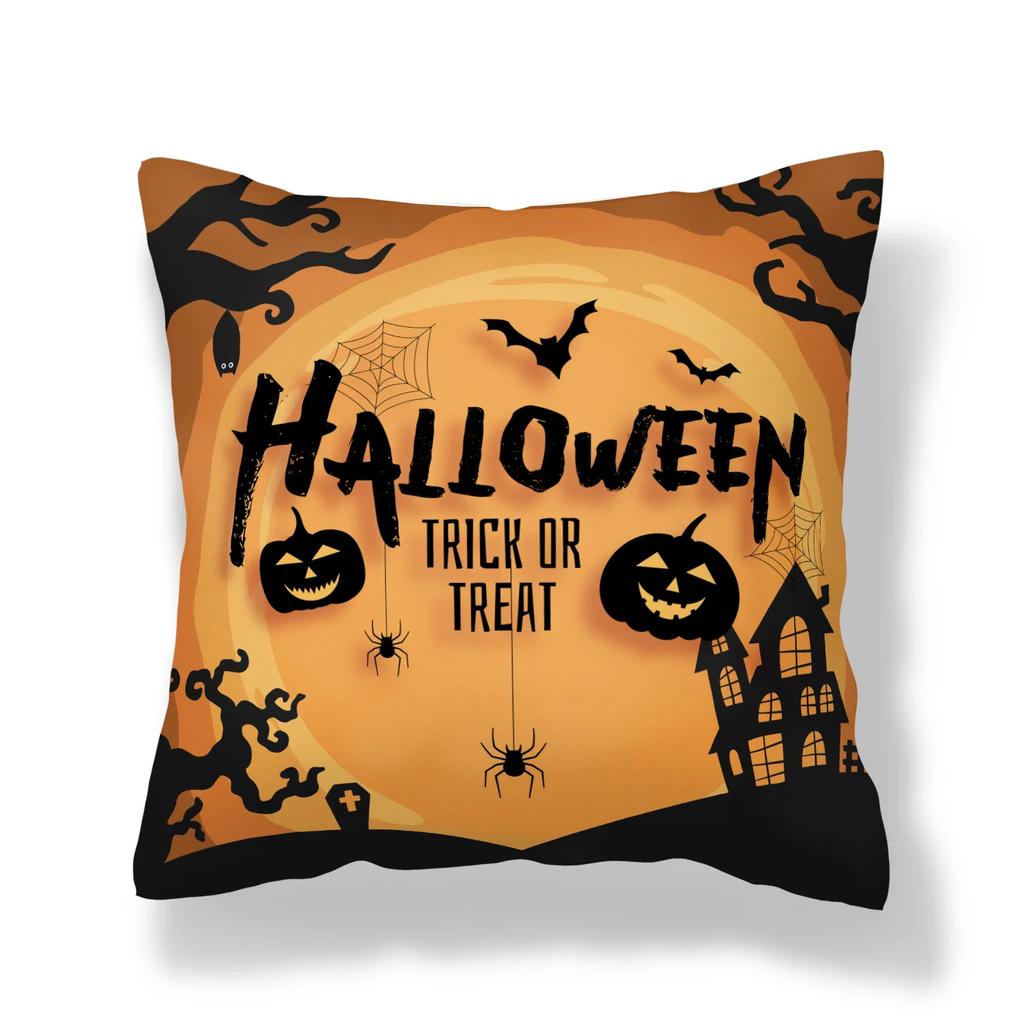 Pumpkin Collection Halloween Themed Pillowcase Sofa Cushion Cover Holiday Gift Party Decoration Home Decor