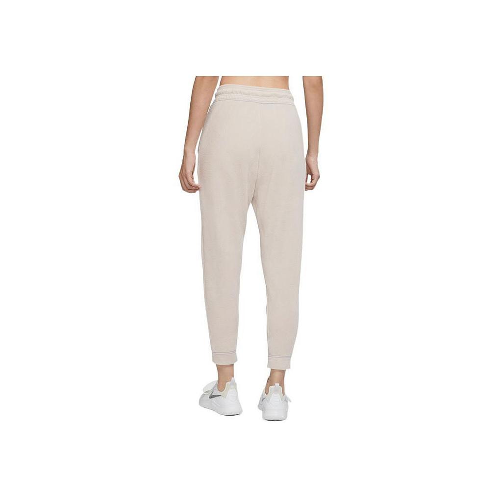 Nike Therma-Fit Solid Logo Drawstring Fleece Sweatpants Women Bottoms Cream DO6969-236