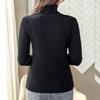 WTEMPO Rollkragenpullover Einfarbig Langarm Beiläufige Gestrickte Pullover Frauen Herbst Winter Plüsch Verdickte Jumper Warme Bodenbildung Strickwaren