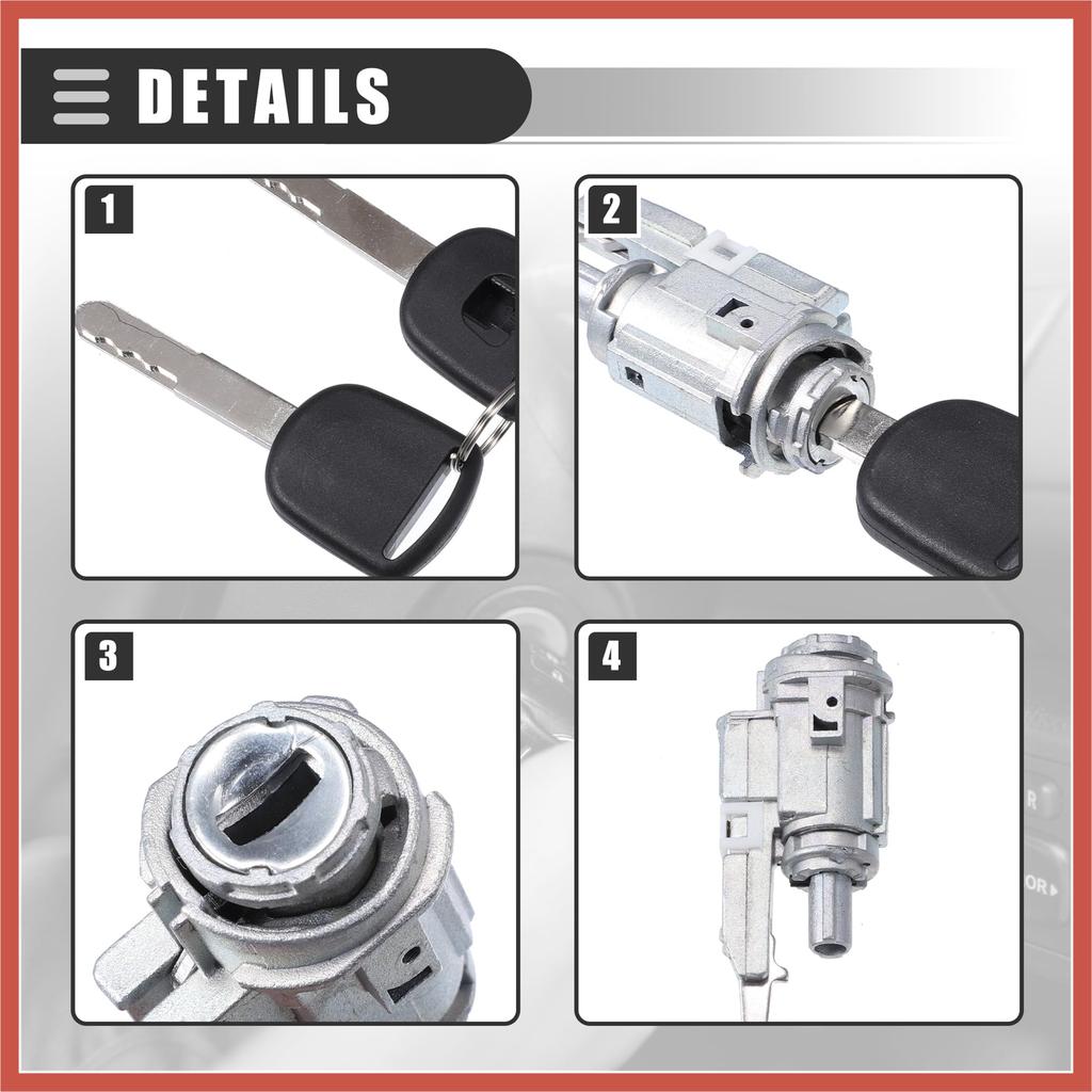 ACROPIX Ignition Switch Lock Cylinder for Honda Accord 2003-2012 Metal