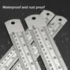 High Accuracy Steel Drawing Ruler with Double Scale System Metric Royal Etched Marks Easy To Use for Engineers