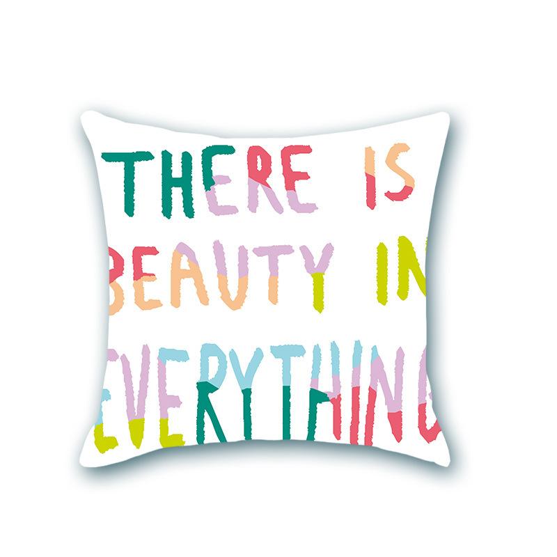 Nordic Alphabet Model Room Sofa Pillow Cushion Office Waist Pillow Home Alphabet Pillow Set