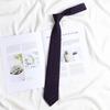 Black Tie Japanese Academy Style No-Iron Shirt with Decorative Bow Tie - Women DK Hand-Knit Grey Stripe for Men