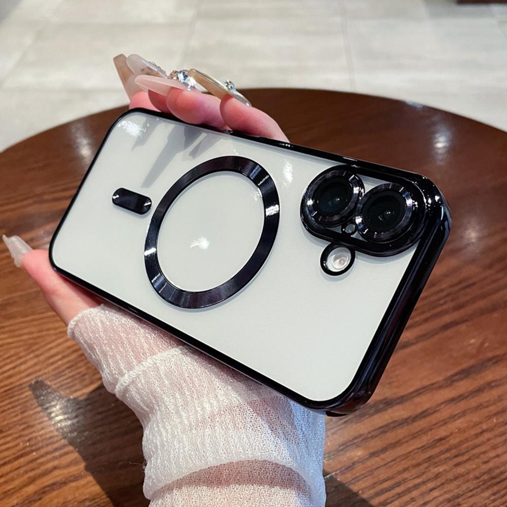Luxury Clear Plating Magnetic Phone Case for Samsung Galaxy S26 S25 S24 S23 FE S22 S21 Plus 20 Ultra A55 A35 A15 A05 Cover