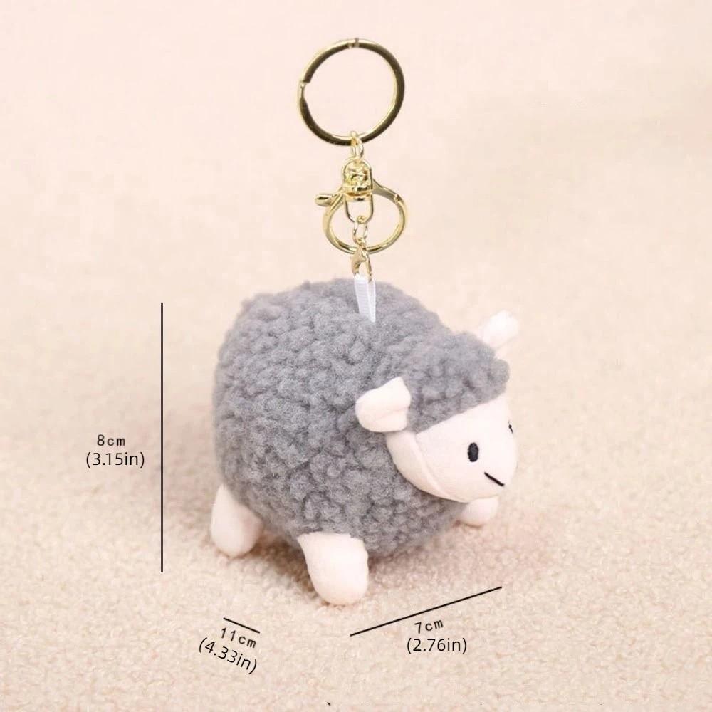 PP Cotton Little Lamb Plush Keychain Stuffed Keychain Lamb Plush Toy  Keyrings Accessories