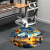 1pc Sunflowers, Sunset Chair Carpet for Office, Non slip, Soft and Durable Office Rug