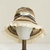 2026 NEW Handmade High quality colorful stripe Sun Hat Floppy Summer Hats For Women Beach Panama Straw Dome Bucket Hat