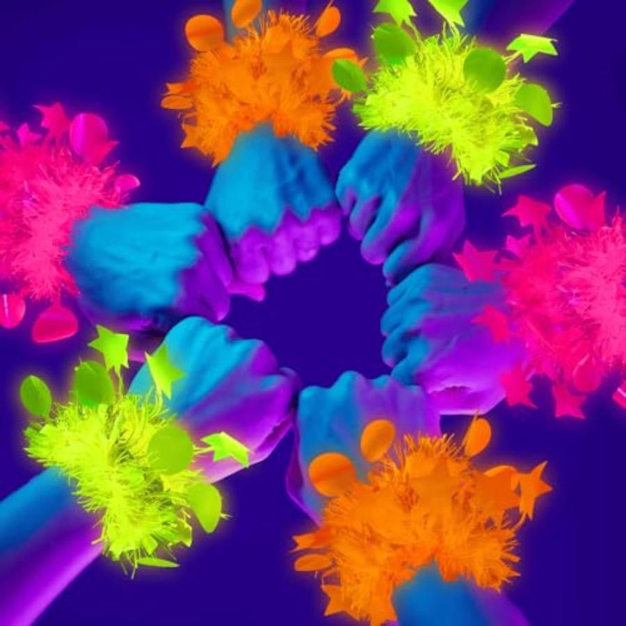 Mega-L 12 Pcs Glow in The Dark Party Bracelet, Glow in The Dark Party Supplies, Neon Fluorescent Blacklight Bracelet Party Favo