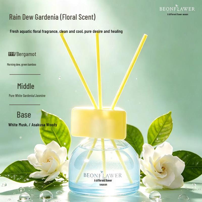BEONFLAWER Seasonal Twin Flower Flameless Aroma Diffuser - Long-Lasting, Ideal for Guest Rooms and Bathrooms. 100ml