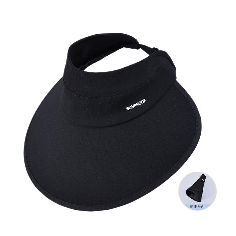 Summer vinyl large brim sunshade sunscreen hat children's outdoor fashion versatile Korean version foldable empty top sun hat