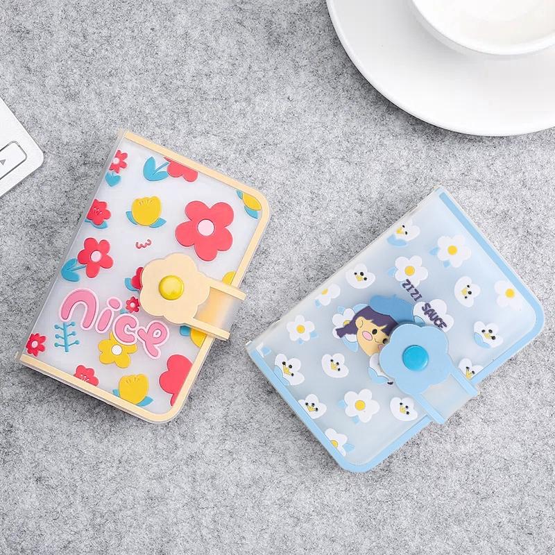 Mini Album Photo 20 Poches 3 Pouces Porte-cartes photo PVC Album Instax Polaroid Femmes Porte-cartes d'identité/crédit Classeur pour cartes photo