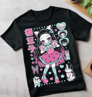 Maglietta Nezuko Demon Slayer Kokushibo Kimetsu No Yaiba Maglietta Tanjiro Tutte le Taglie