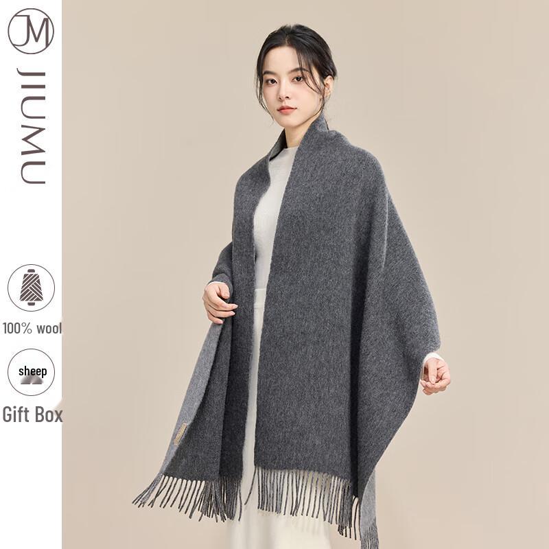 

JIUMU Women s Lambswool Shawl Scarf 1