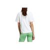 Adidas Solid Color Logo Print Loose Round Neck Short Sleeve T-Shirt Women Tops White HR9167