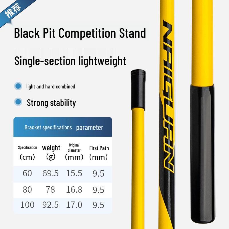 

Удилище Dream Fishing Black Pit Competition из углеволокна: Автоматический отскок, односекционный, легкий и прочный. 60cm Rod