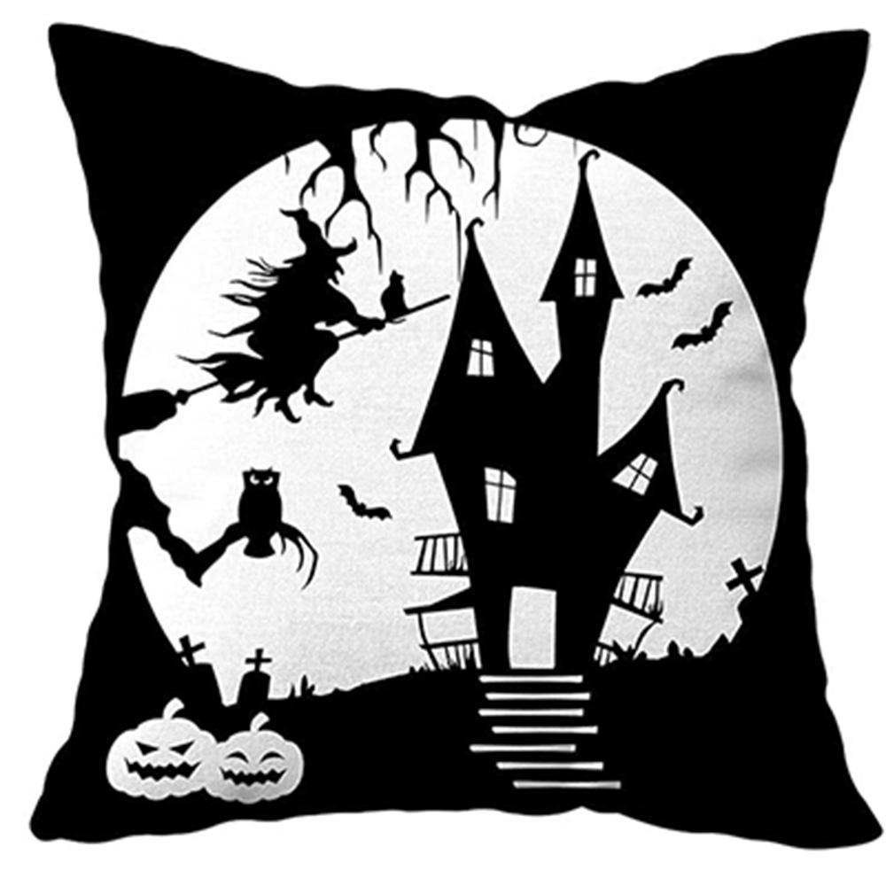 Spooky Halloween Pillows: Ghosts, Witches, and Treats! Sofa Cushion Cover, Holiday Party Decoration, Gift