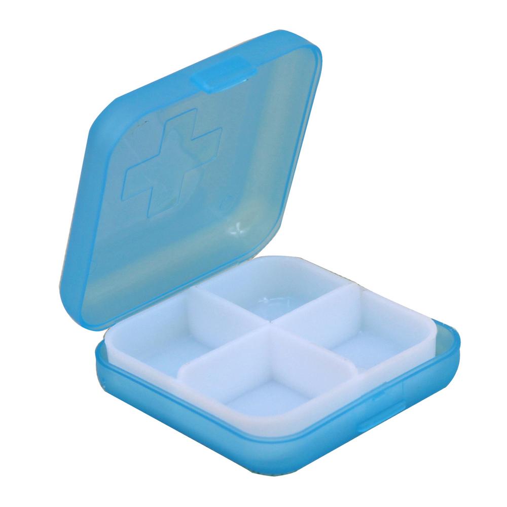 Mini Pill Organizer Daily Pill Box Organizer Medicine Organizer Box Snap Close Portable Pill Container Segmented Clear