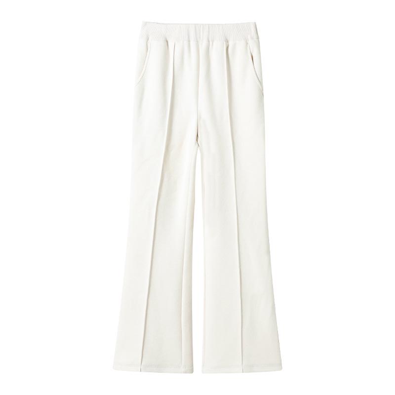 2025 Autumn/Winter Women's Elastic Waist Casual Wide-Leg Trousers: Slimming & Stylish
