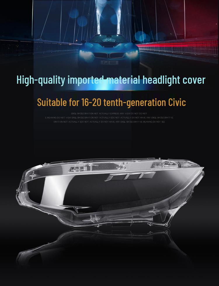 Compatible Headlight Lens Cover for 2016-2020 Honda Civic 10th Gen