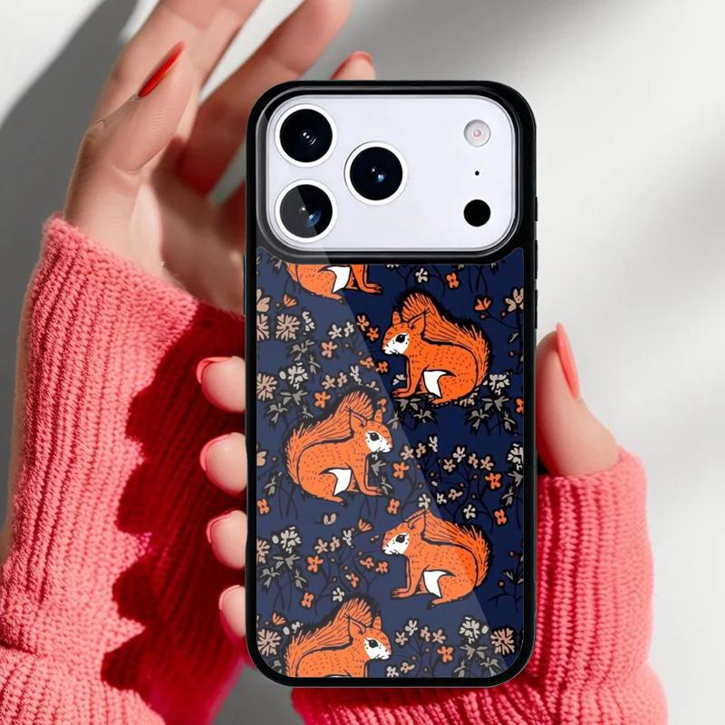 Funny Animal Squirrel Phone Case for iPhone 17 16 15 14 13 Pro Max Back Cover for 12 11 Pro Coque