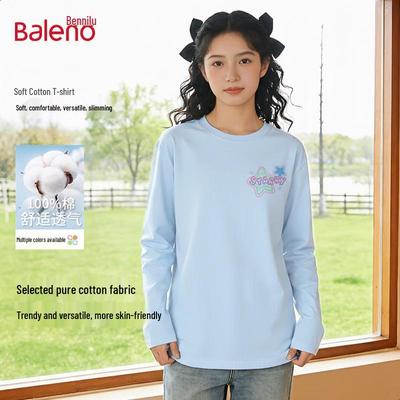 Baleno Women's Printed Pure Cotton Long-Sleeve T-Shirt