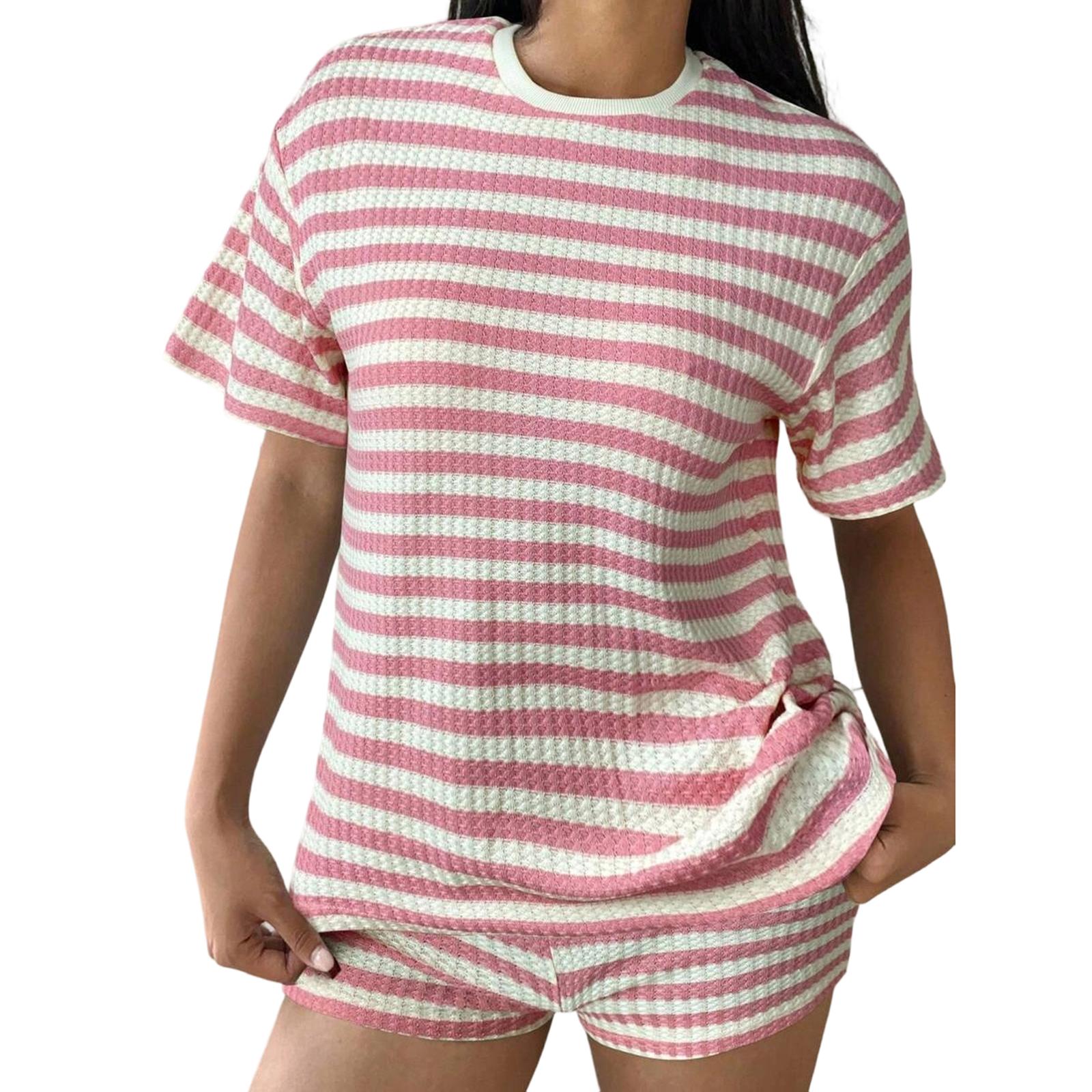 

Ladies Fashion Shirt Casual V-neck Button Short-sleeved Shirt And Shorts Set XL білий
