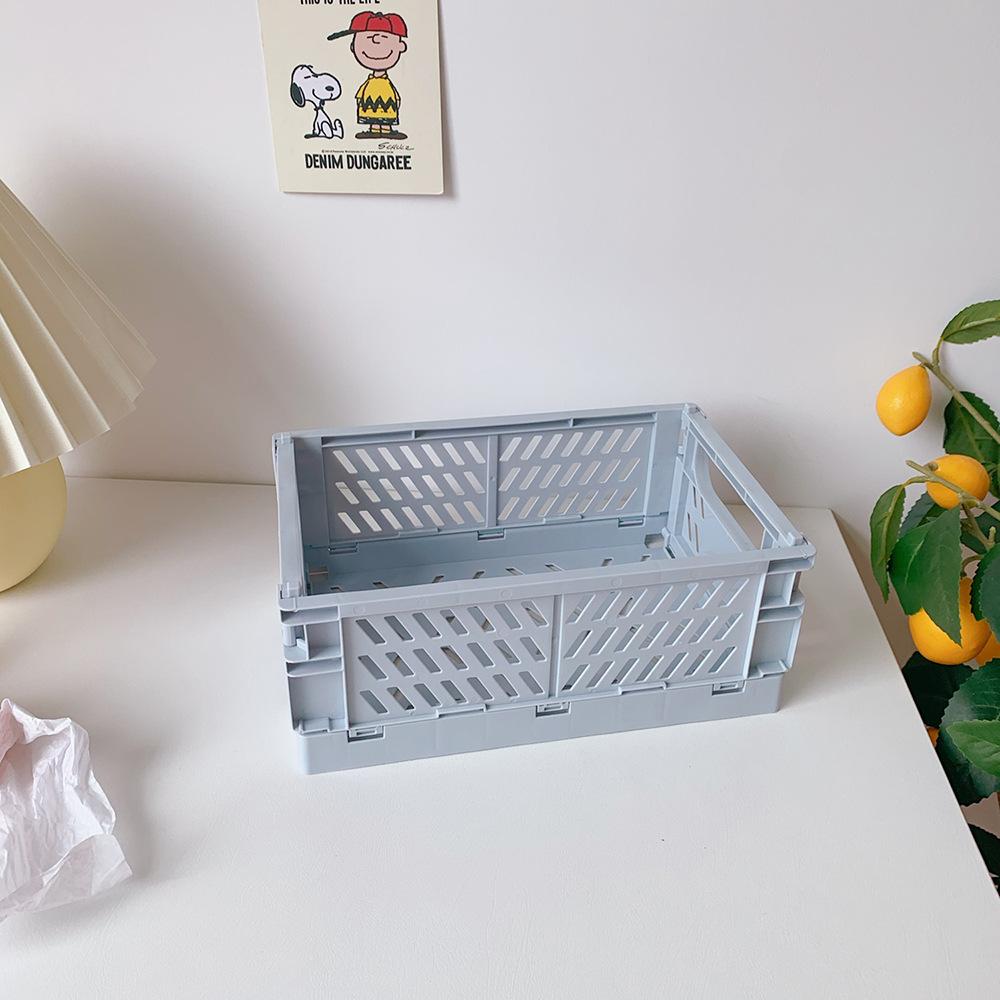 Mr.paper 6 Styles Plastic Stackable Foldable Stationary Holder Simple Cute Student Office Desktop Storage Stationery Organizer