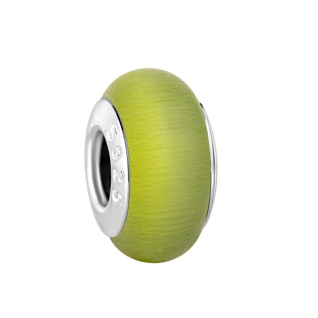 Colorful Copper Cat Eyes Matte Murano Charms Fit Original Bracelets Murano Glass Charm Beads Diy Women Jewelry Gift