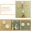 4 Pcs Daisy Sticky Hook Bathroom Hanger Kids Coat Hooks Wall Hangers Storage Decorative Picture Small Child Clothes Rack