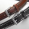 Versatile Jeans Belt Retro Rivet Decorative Belt Casual PU Leather Belt  for Women and Men