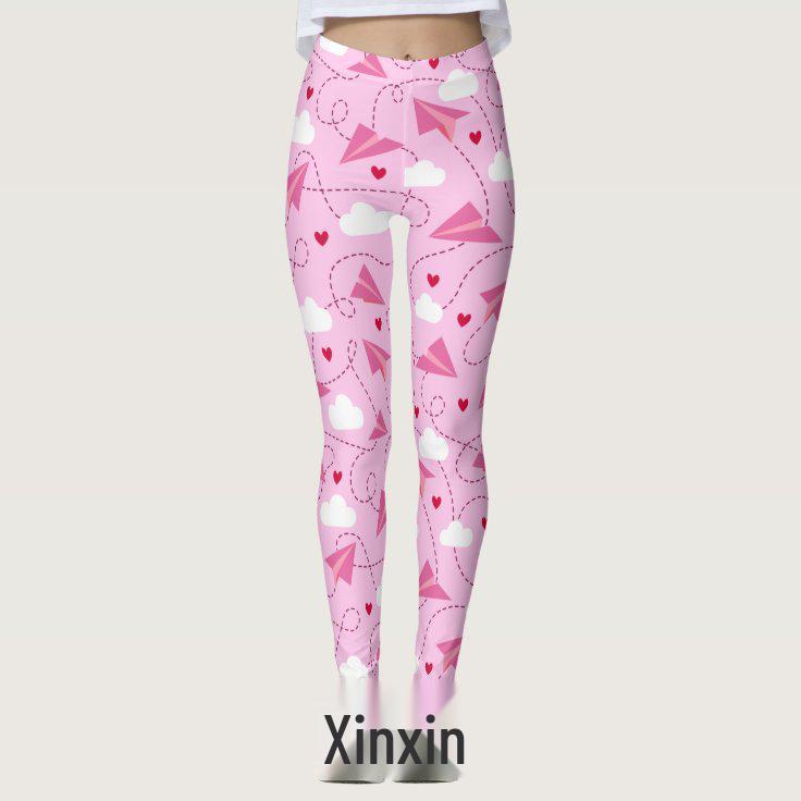 High-Waisted Stylish Printed Yoga Leggings for Women Extra Large
