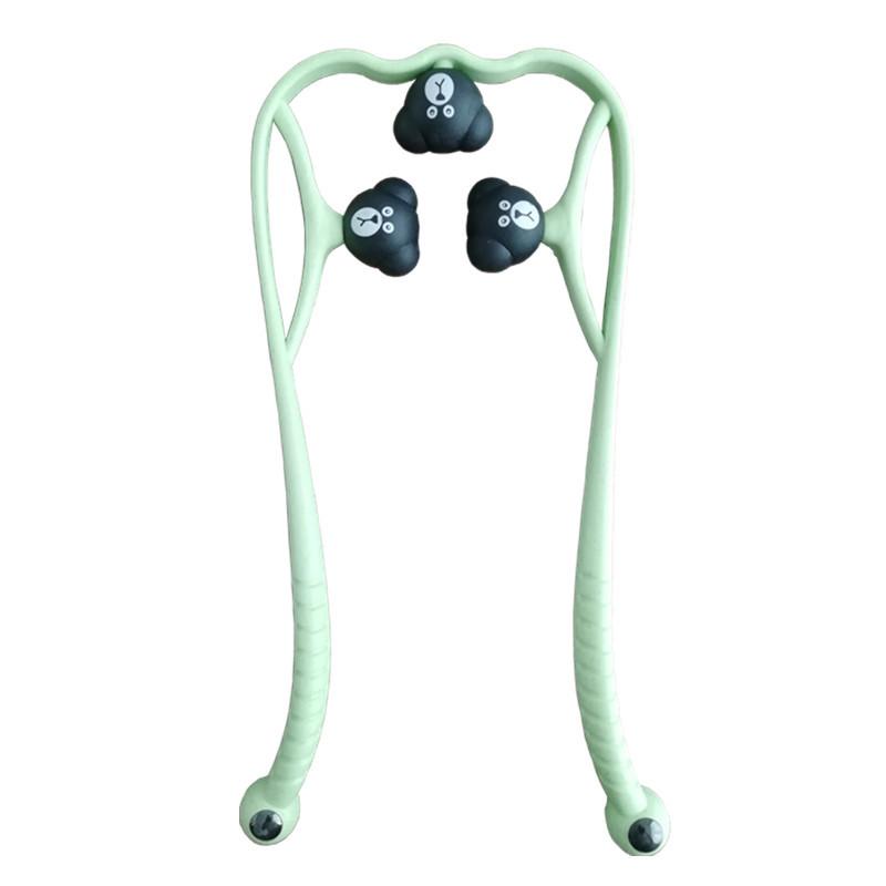 Promise cervical massager, manual massage acupoints, neck shoulder rolling U-shaped neck clip, public office home massager зелёный