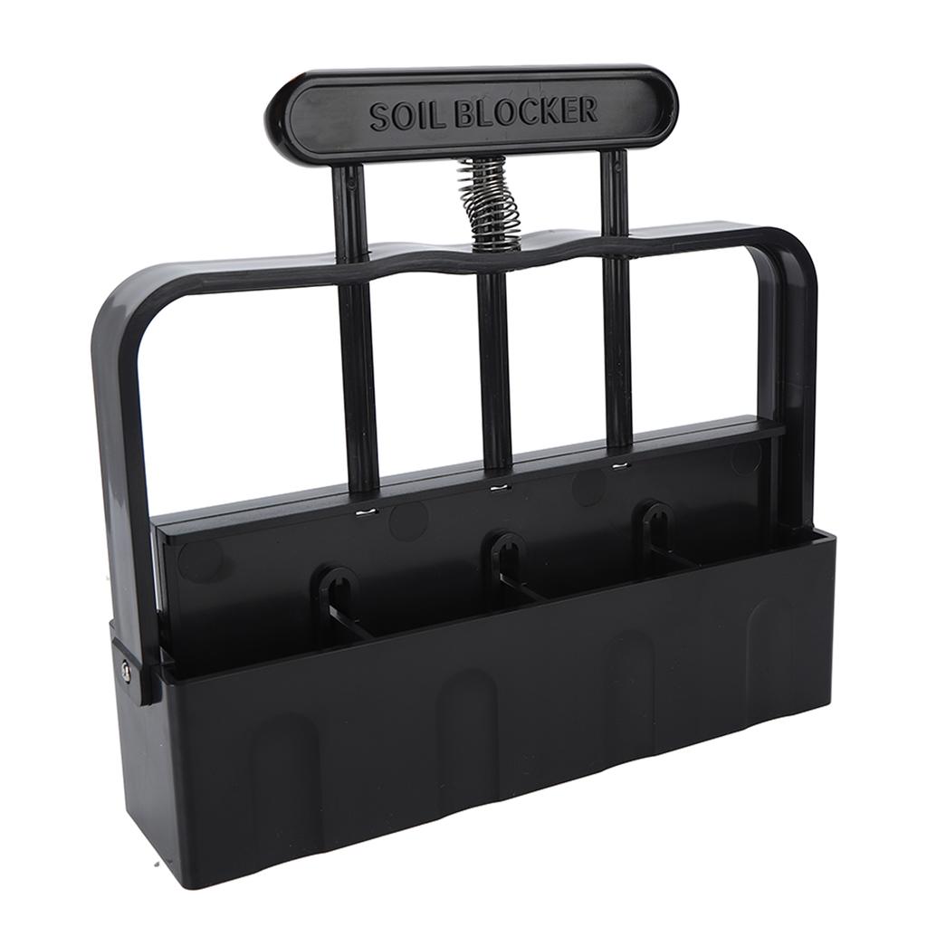 Soil Block Maker with Comfortable Handel ABS 4 Cell Soil Blocking Tool for Seed Starting Germination