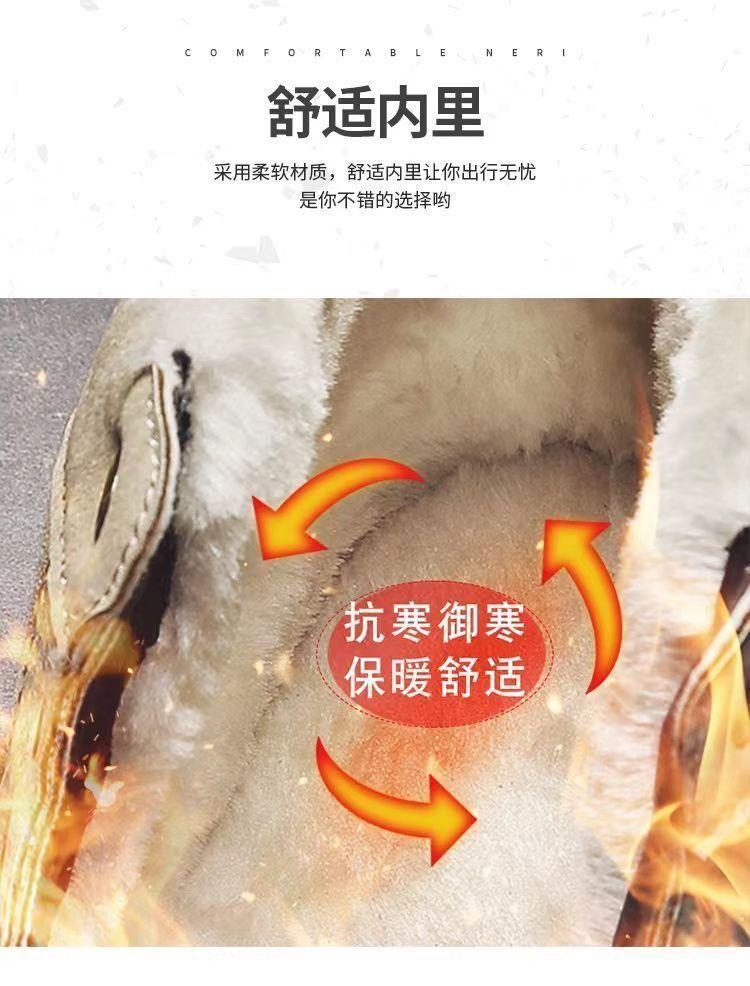 Fashion New Men Winter Fashion Plush Shoes Snow Boots Male Casual Outdoor Sneakers Lace Up Warm Shoes Non Slip Ankle Boots Tenis De Muje