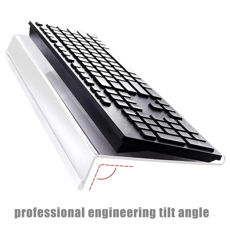 Acrylic Computer Keyboard Stand 78-Keys Keyboard Riser Lift Tray Non-Slip Transparent Desktop Keyboard Holder Office Supplies