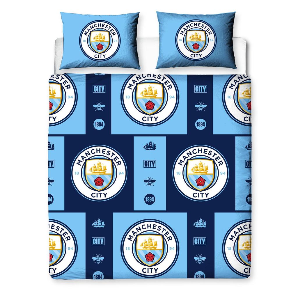 Manchester City FC Reversible Crest Duvet Set