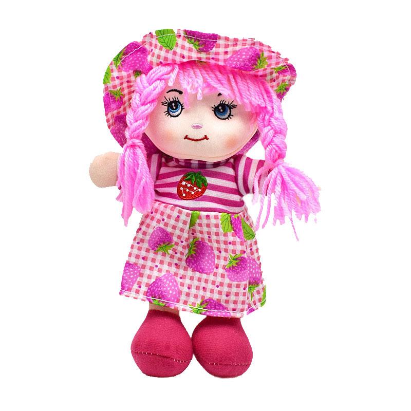 

Animation Kawaii Fruit Skirt Hat Rag Dolls Plush Cute Cloth Stuffed Toys For Baby Pretend Play Girls Birthday Christmas Gifts 25cm