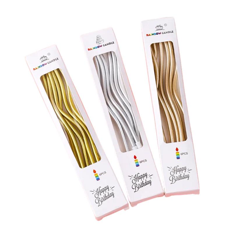 Curved Spiral Birthday Cake Candles - Creative Decorative Ornaments