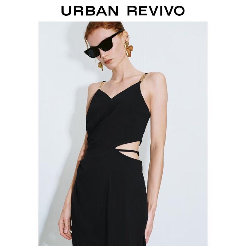 UR2026 Women's Pleated Cut-out Strap Dress