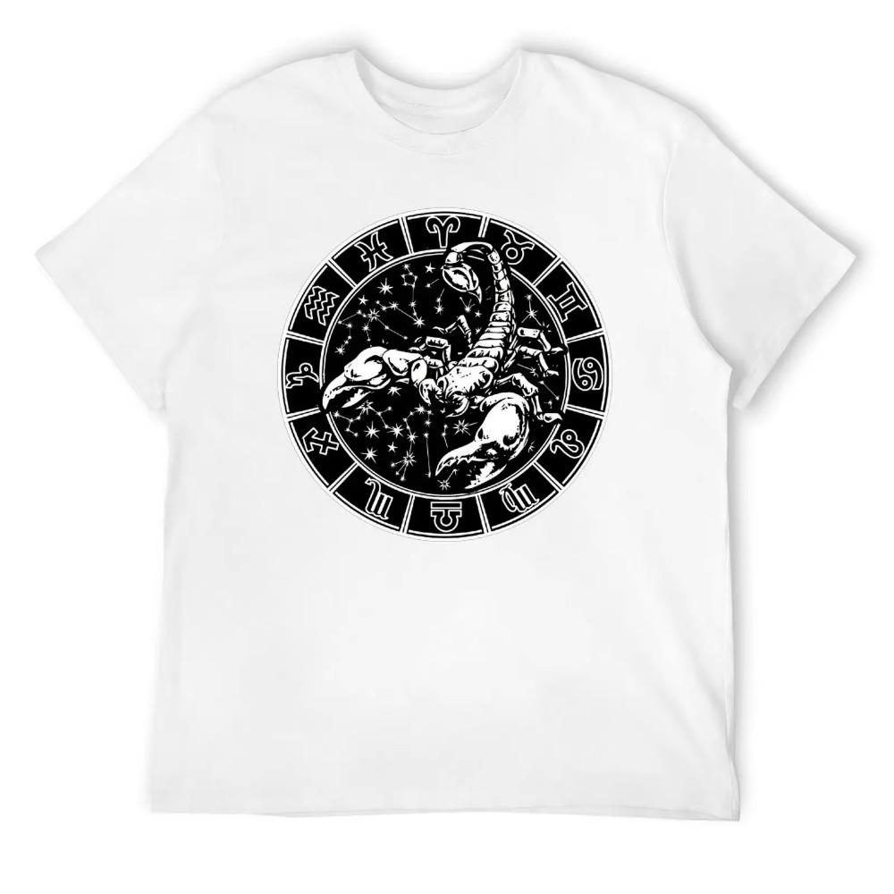 Scorpio Twelve Contellation (6) T-shirts Novelty T-shirt Crewneck  Sports  Funny Novelty Fitness USA Size