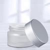 10Pcs Refillable Frosted Glass Containers for Facial Cream Travel Storage Mini Leak-Proof Cream Bottles Empty