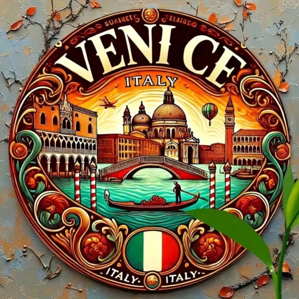 Vintage Iron Wall Decor Set Italian Metal Sign Home Bar Cafe Art